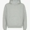 Sudadera con capucha orgánica de corte oversize - Gris jaspeado