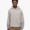 Sudadera con capucha orgánica de corte oversize - Gris jaspeado