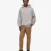 Sudadera con capucha orgánica de corte oversize - Gris jaspeado