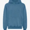 Sudadera con capucha orgánica de corte oversize - Índigo descolorido