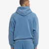 Sudadera con capucha orgánica de corte oversize - Índigo descolorido