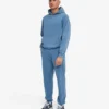 Sudadera con capucha orgánica de corte oversize - Índigo descolorido