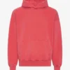 Sudadera con capucha orgánica de corte oversize - Rojo descolorido