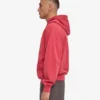 Sudadera con capucha orgánica de corte oversize - Rojo descolorido
