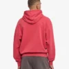 Sudadera con capucha orgánica de corte oversize - Rojo descolorido