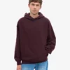 Sudadera con capucha orgánica de corte oversize - Rojo sangre de buey