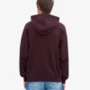 Sudadera con capucha orgánica de corte oversize - Rojo sangre de buey