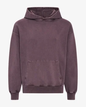 Sudadera con capucha orgánica de corte oversize - Uva descolorida