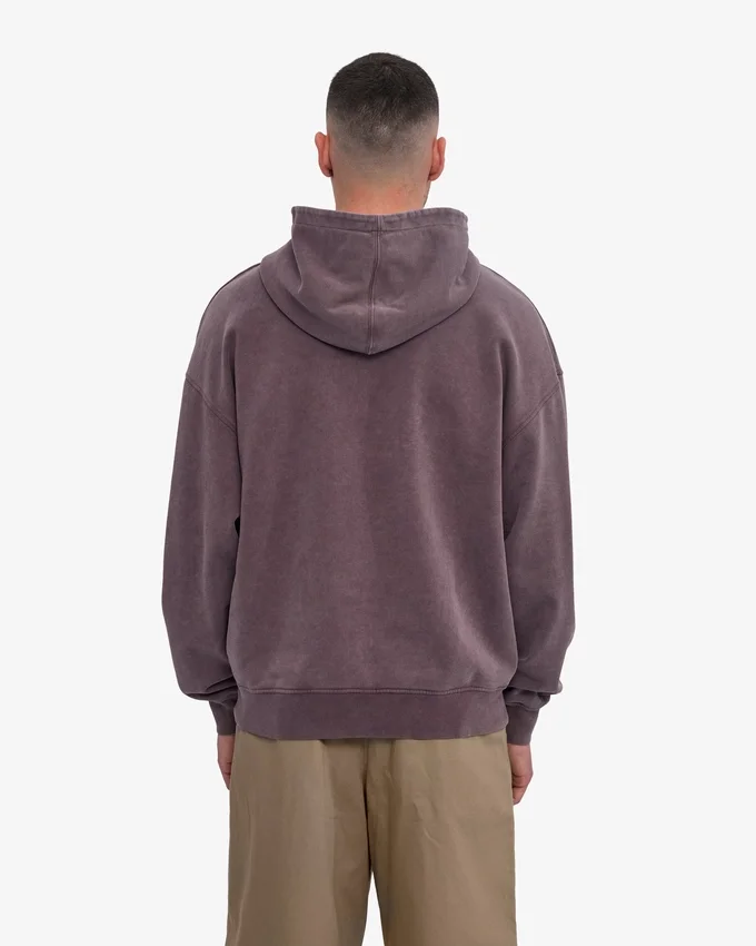 Sudadera con capucha orgánica de corte oversize - Uva descolorida