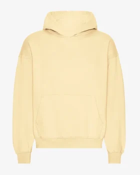 Sudadera con capucha orgánica de talla grande - Amarillo suave