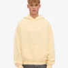Sudadera con capucha orgánica de talla grande - Amarillo suave