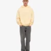 Sudadera con capucha orgánica de talla grande - Amarillo suave