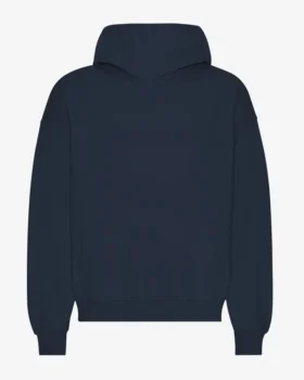 Sudadera con capucha orgánica de talla grande - Azul marino