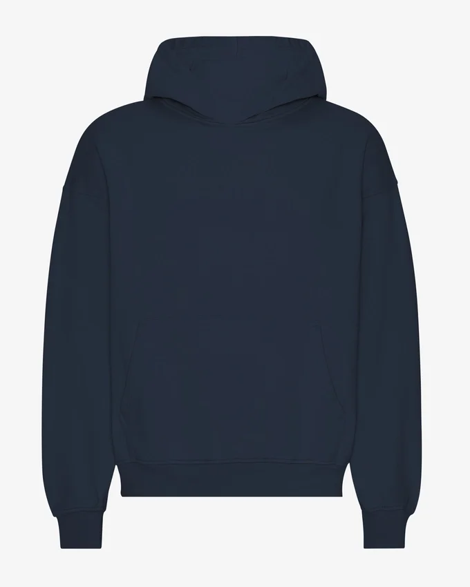 Sudadera con capucha orgánica de talla grande - Azul marino