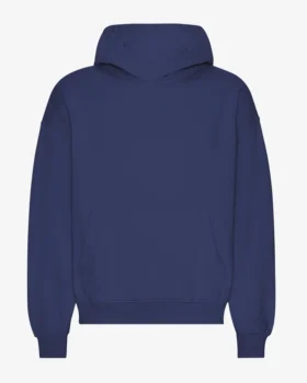 Sudadera con capucha orgánica de talla grande - Azul marino
