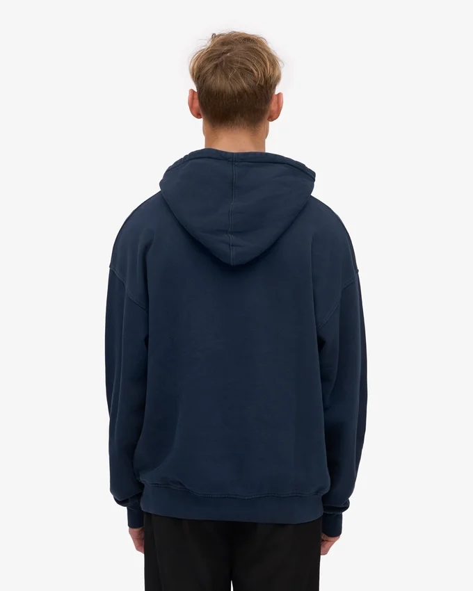 Sudadera con capucha orgánica de talla grande - Azul marino