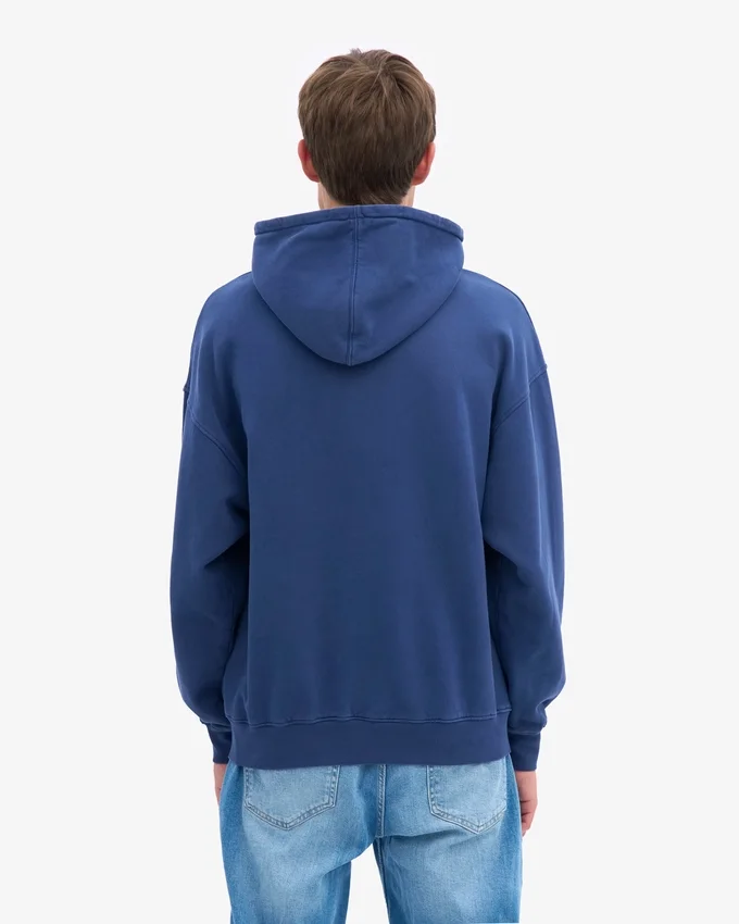 Sudadera con capucha orgánica de talla grande - Azul marino