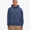 Sudadera con capucha orgánica de talla grande - Azul Neptuno