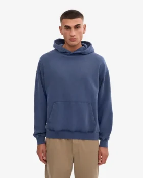 Sudadera con capucha orgánica de talla grande – Azul Neptuno