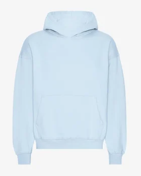 Sudadera con capucha orgánica de talla grande - Azul polar