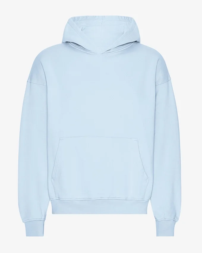 Sudadera con capucha orgánica de talla grande - Azul polar