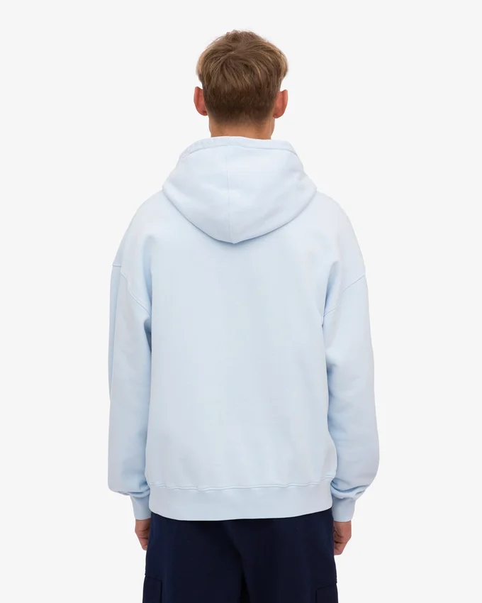 Sudadera con capucha orgánica de talla grande - Azul polar