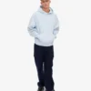 Sudadera con capucha orgánica de talla grande - Azul polar