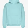 Sudadera con capucha orgánica de talla grande - Azul verde