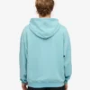 Sudadera con capucha orgánica de talla grande - Azul verde