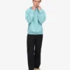 Sudadera con capucha orgánica de talla grande - Azul verde