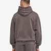 Sudadera con capucha orgánica de talla grande - Barro descolorido