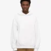 Sudadera con capucha orgánica de talla grande - Blanco óptico