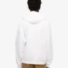 Sudadera con capucha orgánica de talla grande - Blanco óptico