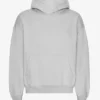 Sudadera con capucha orgánica de talla grande - Gris deslavado