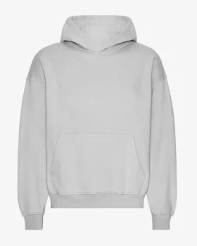 Sudadera con capucha orgánica de talla grande - Gris deslavado
