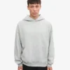 Sudadera con capucha orgánica de talla grande - Gris deslavado