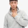 Sudadera con capucha orgánica de talla grande - Gris deslavado