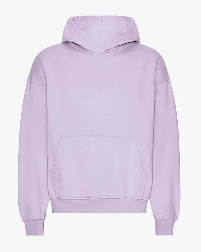 Sudadera con capucha orgánica de talla grande - Lavanda suave