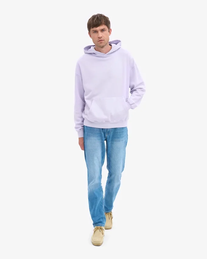 Sudadera con capucha orgánica de talla grande - Lavanda suave