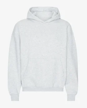 Sudadera con capucha orgánica de talla grande - Mezcla de nieve