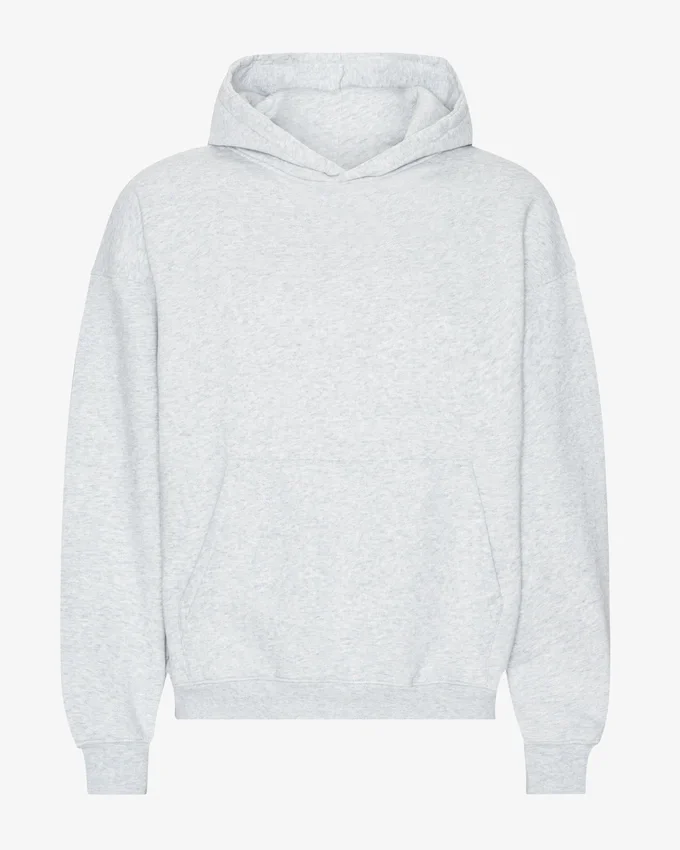 Sudadera con capucha orgánica de talla grande - Mezcla de nieve