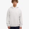 Sudadera con capucha orgánica de talla grande - Mezcla de nieve