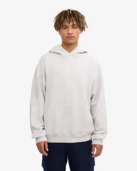 Sudadera con capucha orgánica de talla grande – Mezcla de nieve
