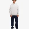 Sudadera con capucha orgánica de talla grande - Mezcla de nieve