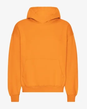 Sudadera con capucha orgánica de talla grande - Naranja soleado