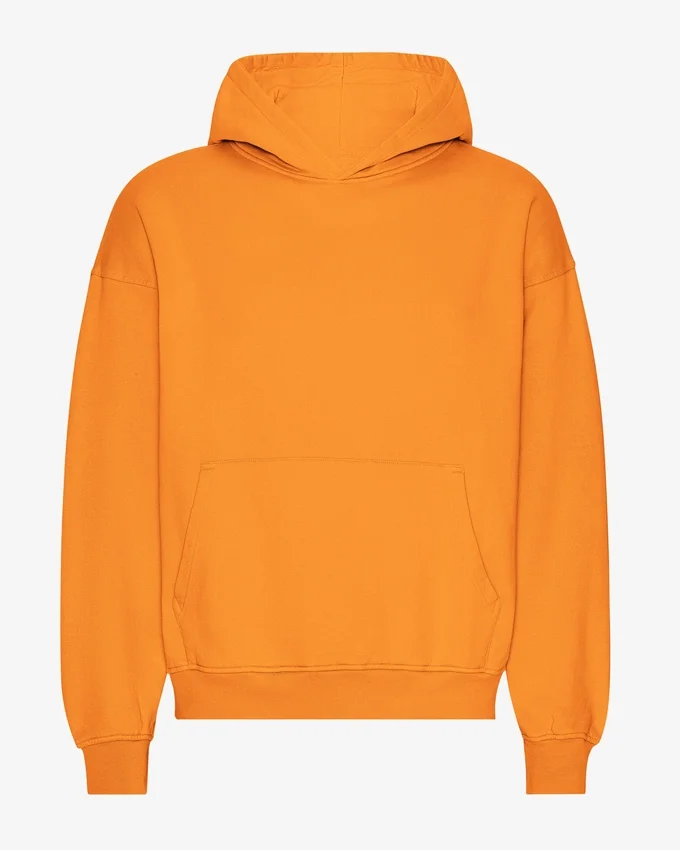 Sudadera con capucha orgánica de talla grande - Naranja soleado