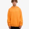 Sudadera con capucha orgánica de talla grande - Naranja soleado
