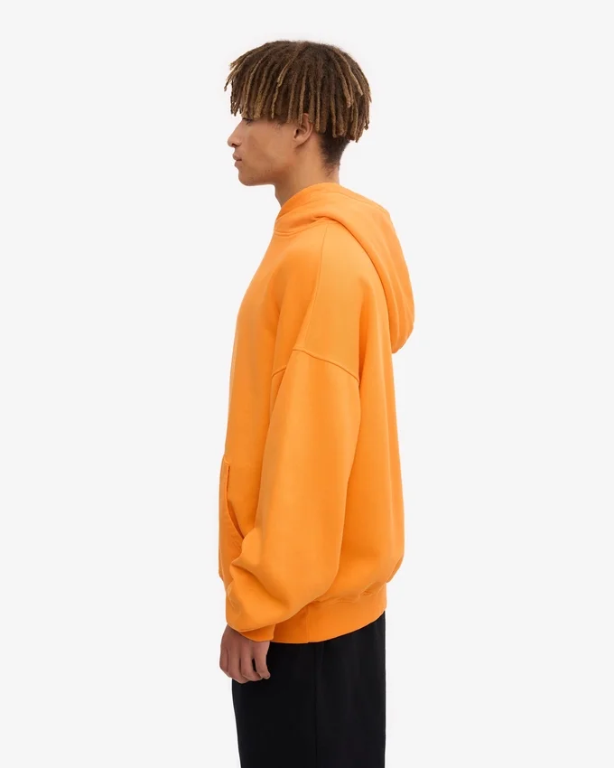 Sudadera con capucha orgánica de talla grande - Naranja soleado