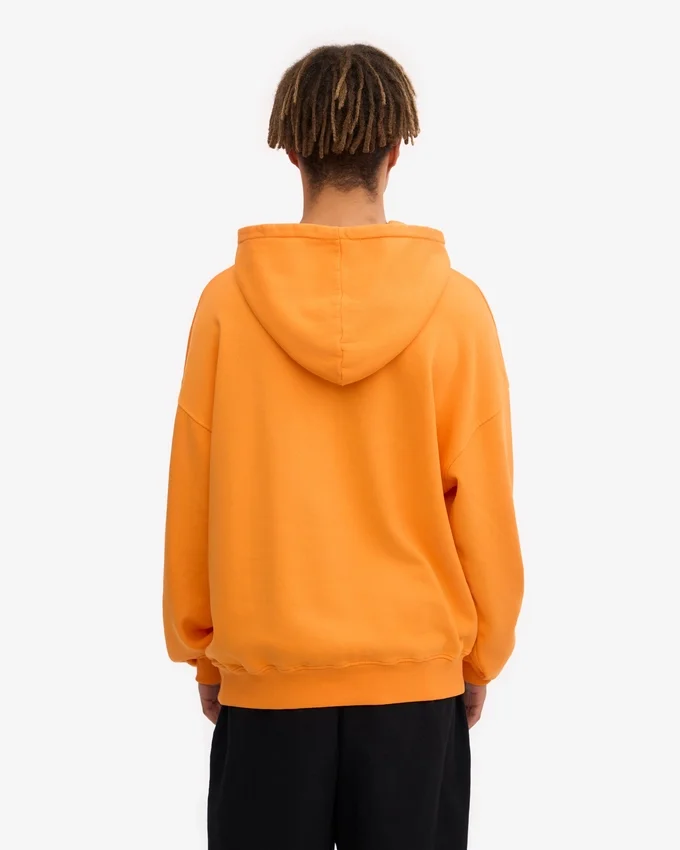 Sudadera con capucha orgánica de talla grande - Naranja soleado