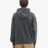 Sudadera con capucha orgánica de talla grande - Negro descolorido